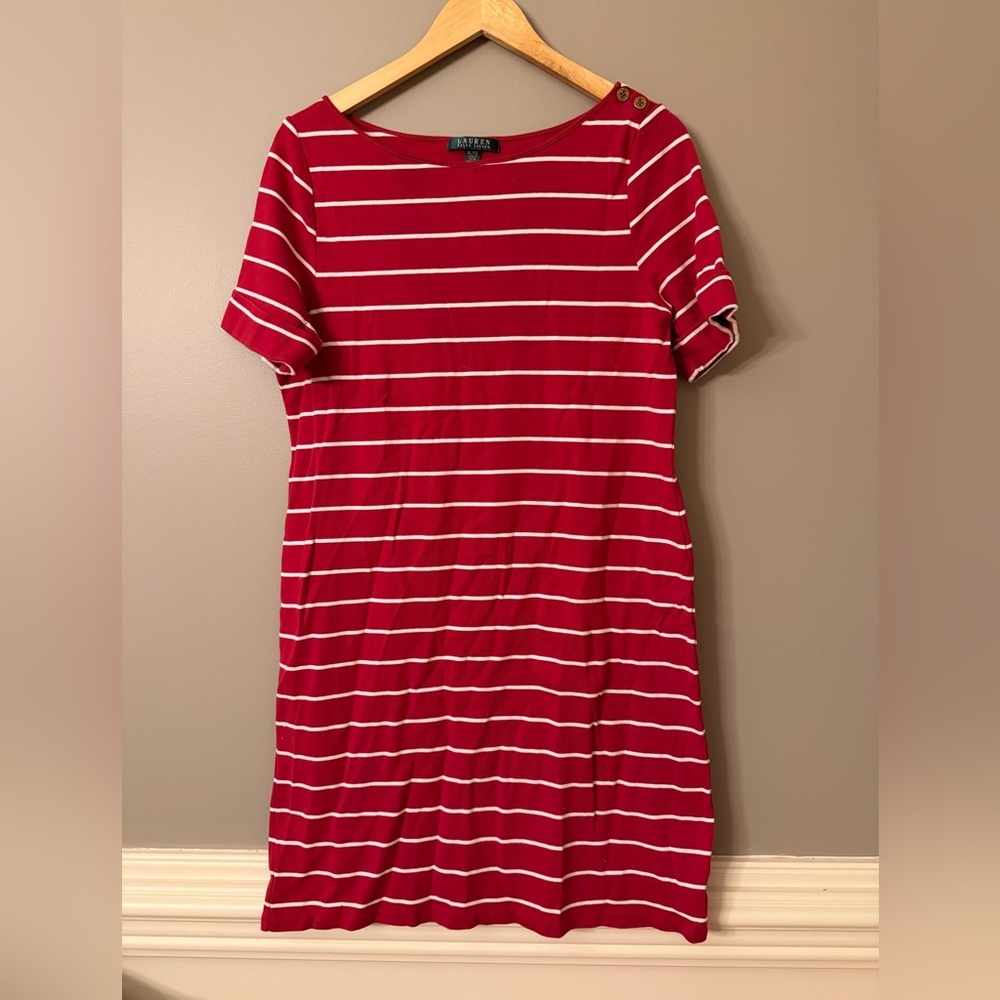 Ralph Lauren Striped Tee Shirt Dress XL Excellent Condition